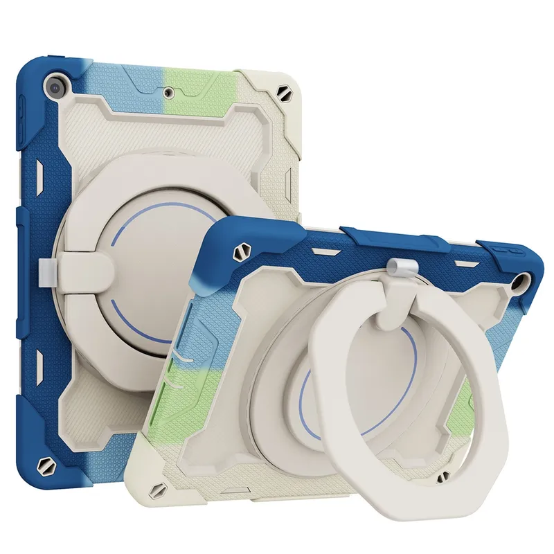 Armor Shockproof Handle Ring Rotation Case Cover for iPad 10.2 (2019) / (2020) / (2021) (No Pen Slot)