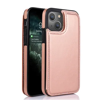 Back Flip Leather Wallet Cover Case for iPhone 15