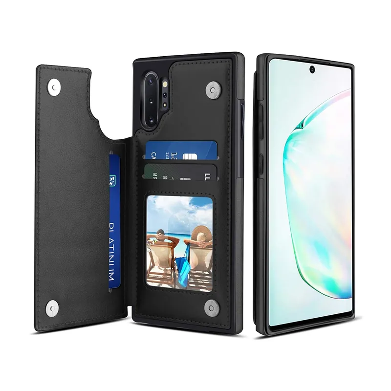 Back Flip Leather Wallet Cover Case for Samsung Galaxy Note 10 Plus