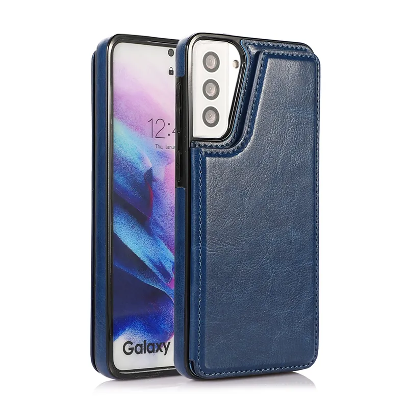 Back Flip Leather Wallet Cover Case for Samsung Galaxy S21