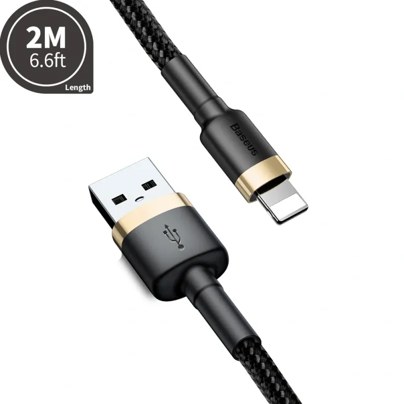 Baseus Cafule Fast Charge USB Data Charging Cable for iPhone 2M
