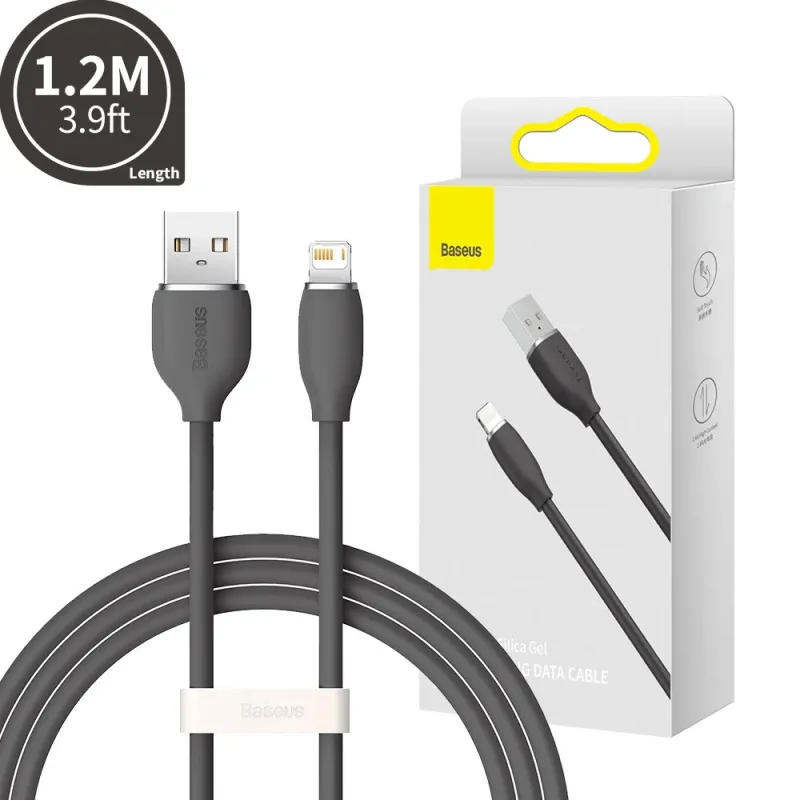 Baseus Jelly Liquid Silica Gel Fast Charging Data Cable USB to iPhone 2.4A 1.2m
