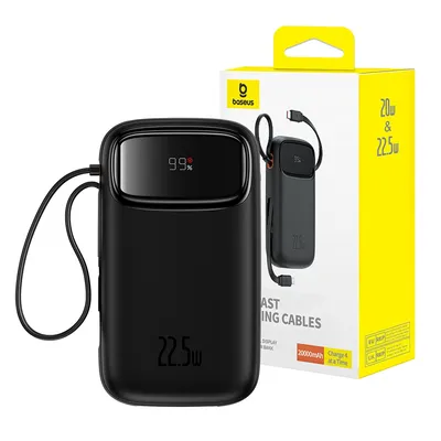 Baseus Qpow2 Dual-Cable Digital Display Fast Charge Power Bank 20000mAh 22.5W Cluster