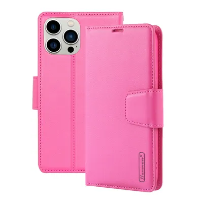 Hanman PU Flip Leather Wallet Cover Case for iPhone 14 Pro Max