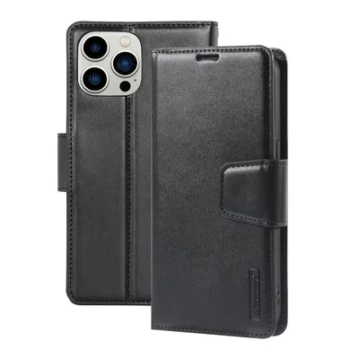 Hanman PU Flip Leather Wallet Cover Case for iPhone 14 Pro