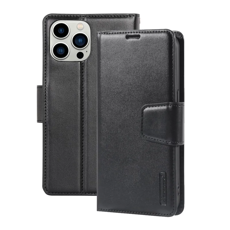 Hanman PU Flip Leather Wallet Cover Case for iPhone 14 Pro