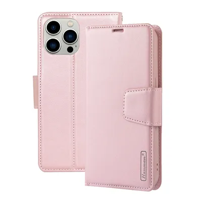 Hanman PU Flip Leather Wallet Cover Case for iPhone 15 Pro Max