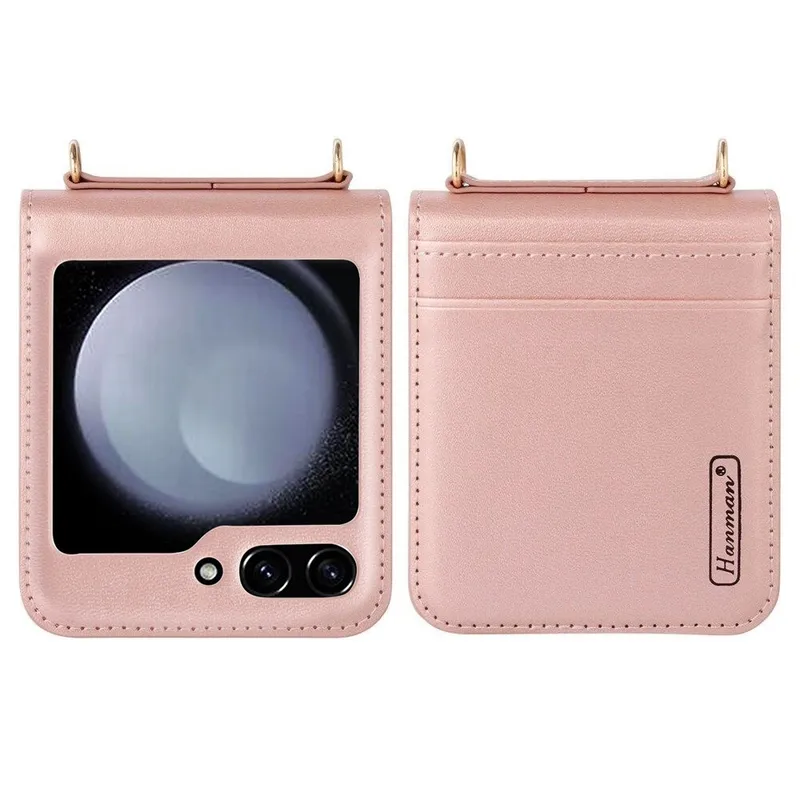 Hanman PU Flip Leather Wallet Cover Case for Samsung Galaxy Z Flip5