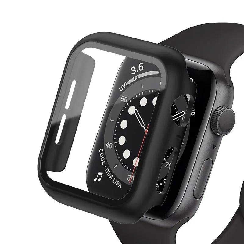 Re-Define Hard PC Case with Tempered Glass Screen Protector for Apple Watch Series 7 / 8 45mm