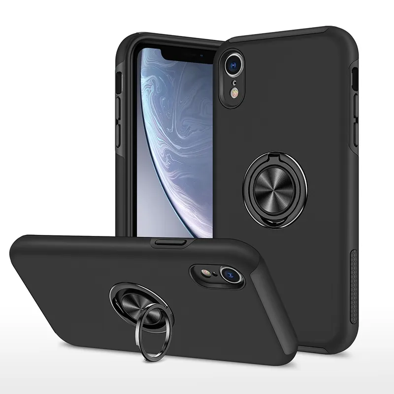 Magnetic Ring Holder Shockproof Cover Case for iPhone XR