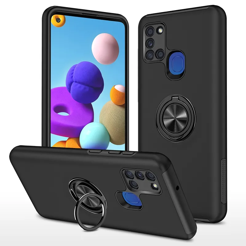 Magnetic Ring Holder Shockproof Cover Case for Samsung Galaxy A21S