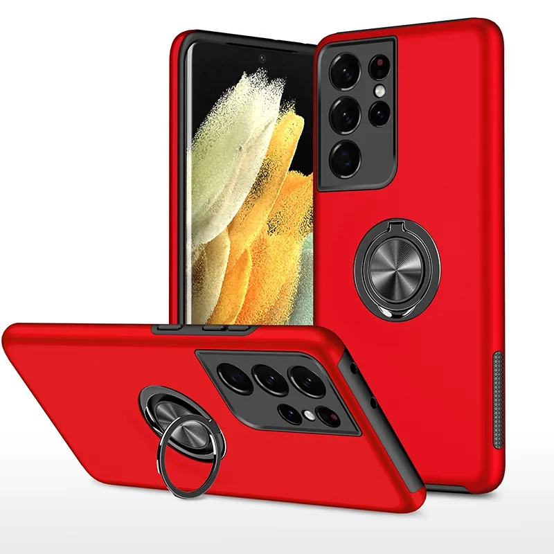 Magnetic Ring Holder Shockproof Cover Case for Samsung Galaxy S21 Ultra