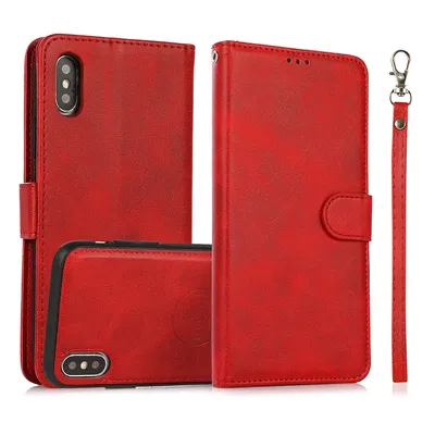 Magnetic Split PU Leather Flip Wallet Cover Case for iPhone X / XS