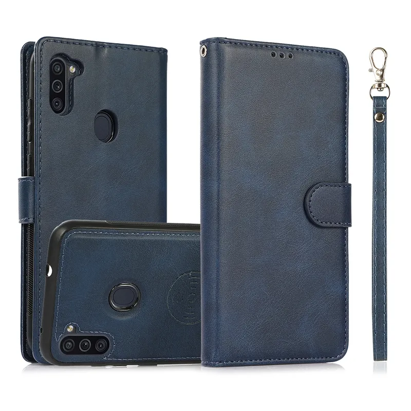 Magnetic Split PU Leather Flip Wallet Cover Case for Samsung Galaxy A11