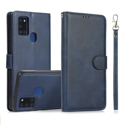 Magnetic Split PU Leather Flip Wallet Cover Case for Samsung Galaxy A21s