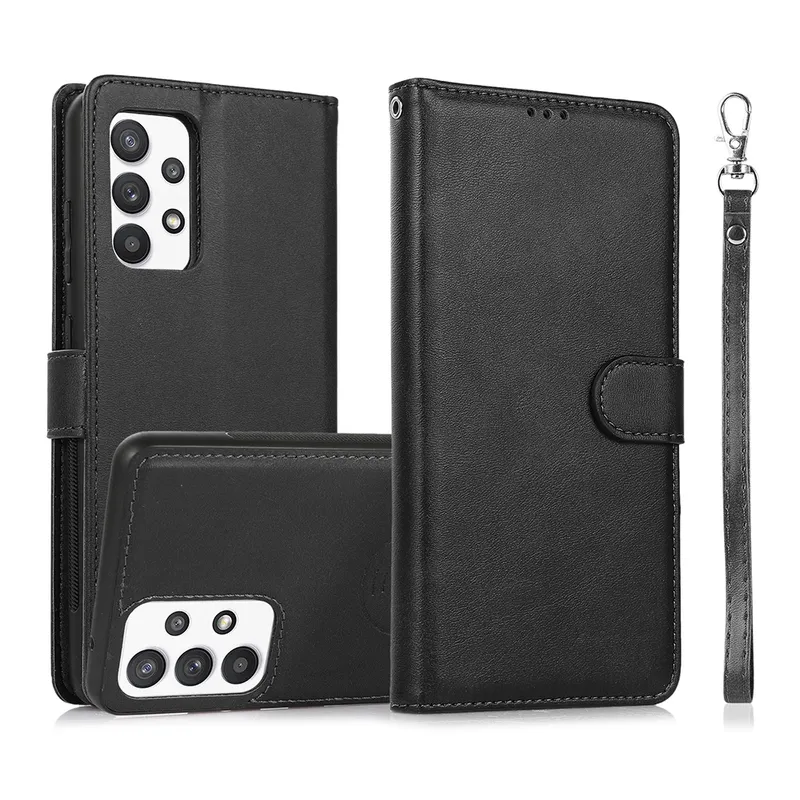Magnetic Split PU Leather Flip Wallet Cover Case for Samsung Galaxy A32 5G
