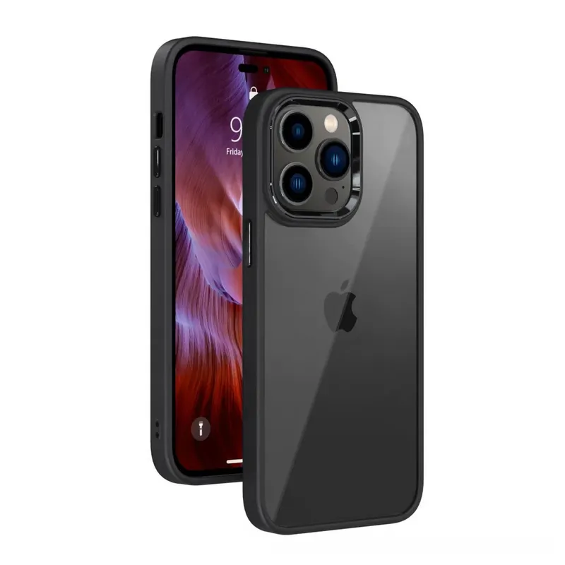 Metal Camera Lens Transparent Protection Shockproof Case for iPhone 14 Pro