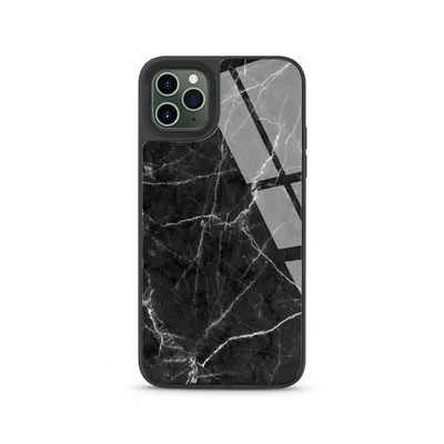Printed Marble Tempered Glass Shockproof Case Cover for iPhone 12 Pro Max (6.7'')