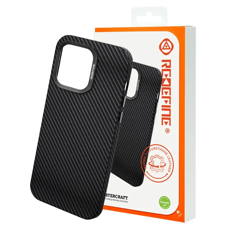 iPhone 15 Pro REDEFINE MASTERCRAFT Re-pro Polyurethane Leather Case Cover With Magnetic Ring