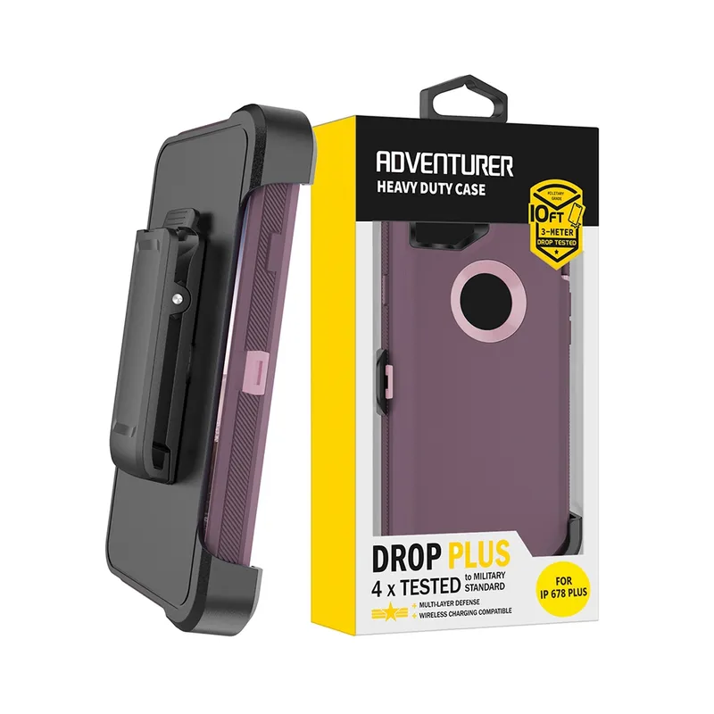 Shockproof Robot Armor Hard Plastic Case Cover with Belt Clip for iPhone 6 Plus / 6s Plus / 7 Plus / 8 Plus