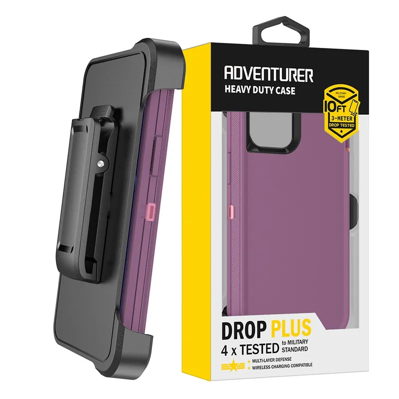 Shockproof Robot Armor Hard Plastic Case with Belt Clip for iPhone 11 Pro Max (6.5'')