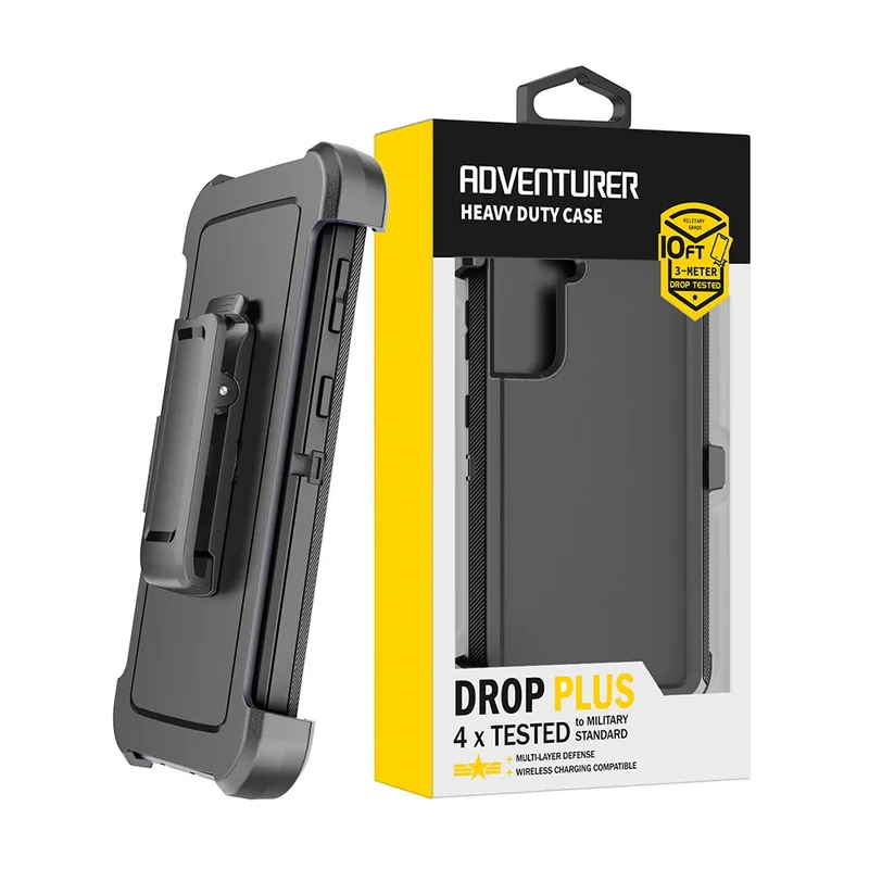 Shockproof Robot Armor Hard Plastic Case with Belt Clip for Samsung Galaxy S21 Plus
