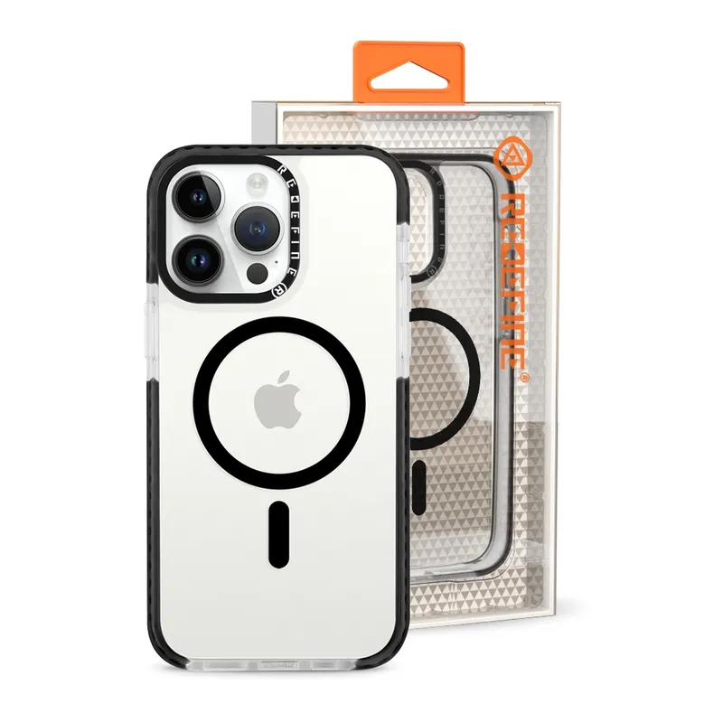 Transparent Candy Color Frame Shockproof Magsafe Case for iPhone 14 Pro