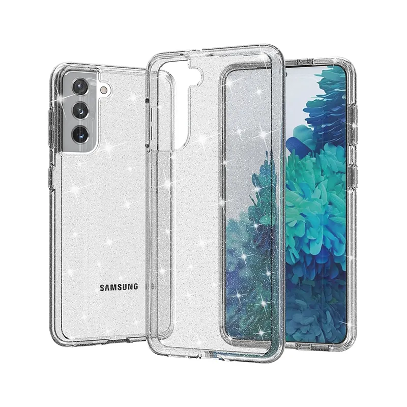 Ultimake Glitter Shockproof Case Cover for Samsung Galaxy S21 Plus