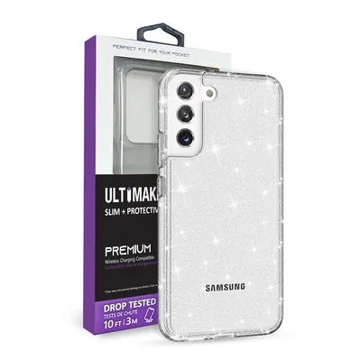 Ultimake Glitter Shockproof Case Cover for Samsung Galaxy S22 Plus