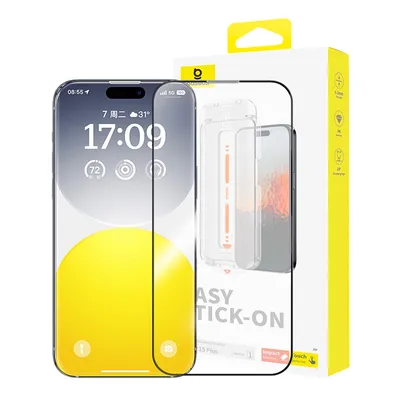 iPhone 15 Plus Baseus Sapphire Series HD Tempered Glass Screen Protector (with Dust Filter)