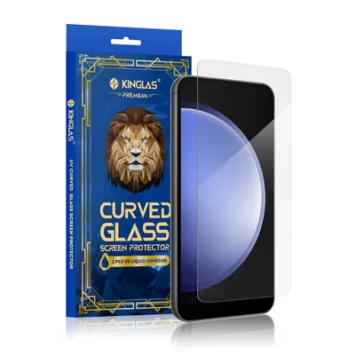 Kinglas 3D Curved UV Tempered Glass Screen Protector For Samsung Galaxy S23 FE (2 PCS UV Liquid Adhesive)