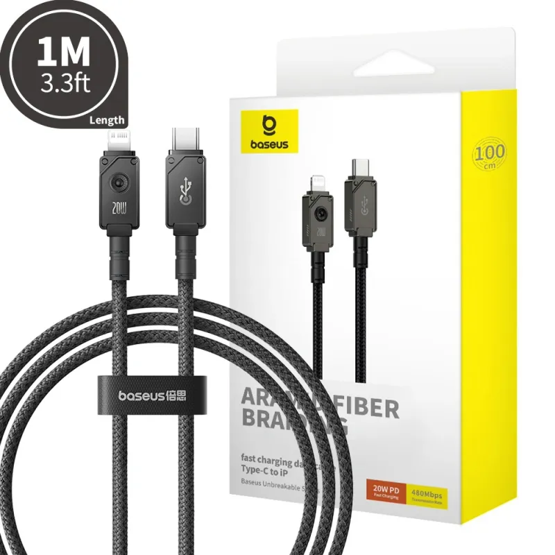 Baseus Unbreakable Series Fast Charging Data Cable USB-C to iPhone 20W 1m
