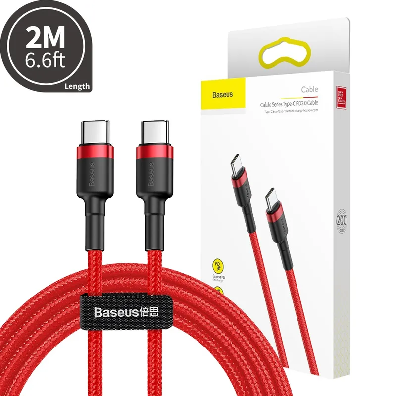 Baseus Cafule PD2.0 60W Flash Charging USB-C to USB-C Cable (20V 3A) 2m Compatible for iPhone 15 1