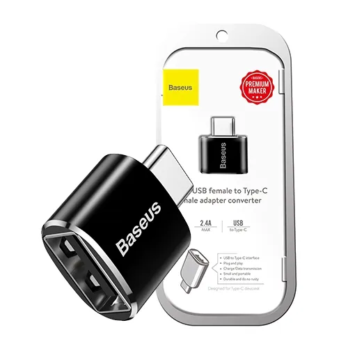 Baseus Mini USB Female to USB-C Male Adapter Converter