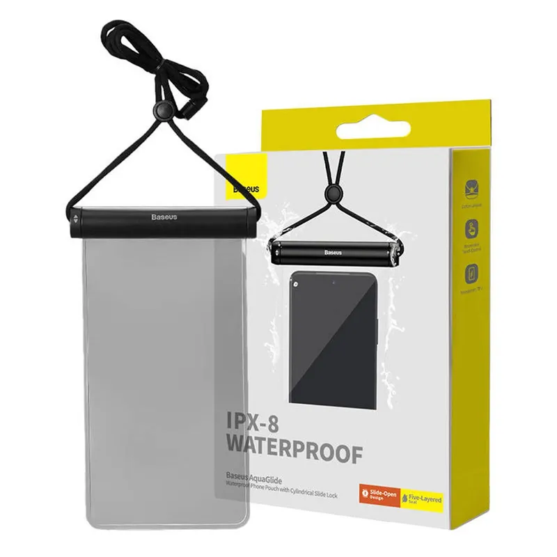 Baseus AquaGlide Waterproof Phone Pouch with Cylindrical Slide Lock
