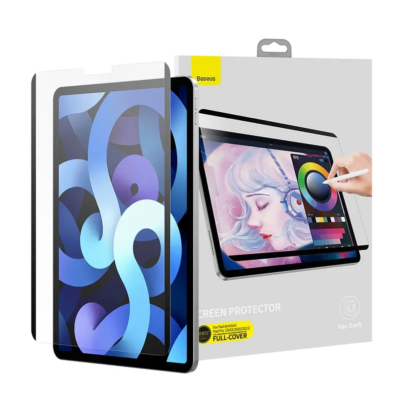 Baseus Full-cover Vac-sorb Paper-like Screen Protector For iPad Pro 11-inch (2018/2020/2021/2022) /iPad Air4/Air5 10.9-inch - Transparent