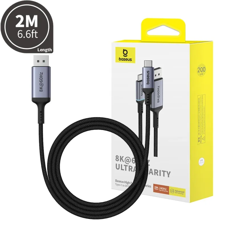 Baseus High Definition Series USB-C to DP 8K Adapter 2M