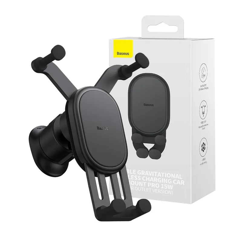 Baseus Stable Gravitational Wireless Charging Car Mount Pro 15W