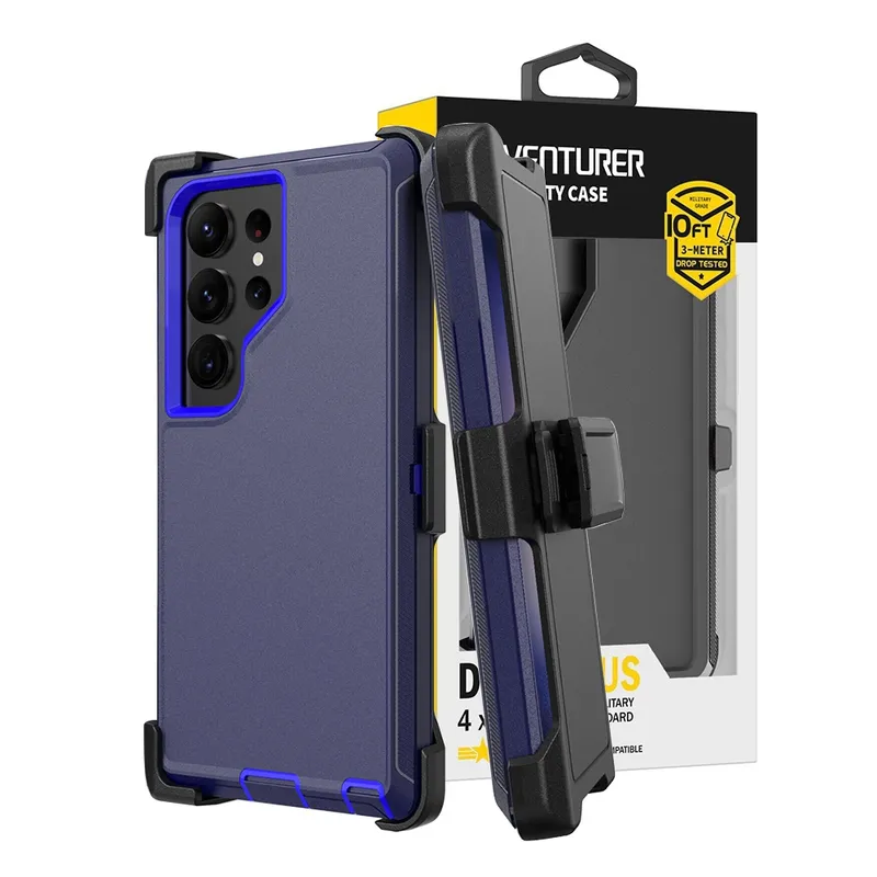 Shockproof Robot Armor Hard Plastic Case Cover with Belt Clip for Samsung Galaxy S24 Ultra