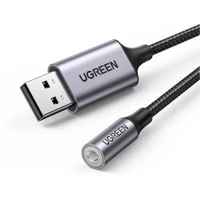UGREEN CM477 USB 2.0 to 3.5mm Audio Adapter 25cm