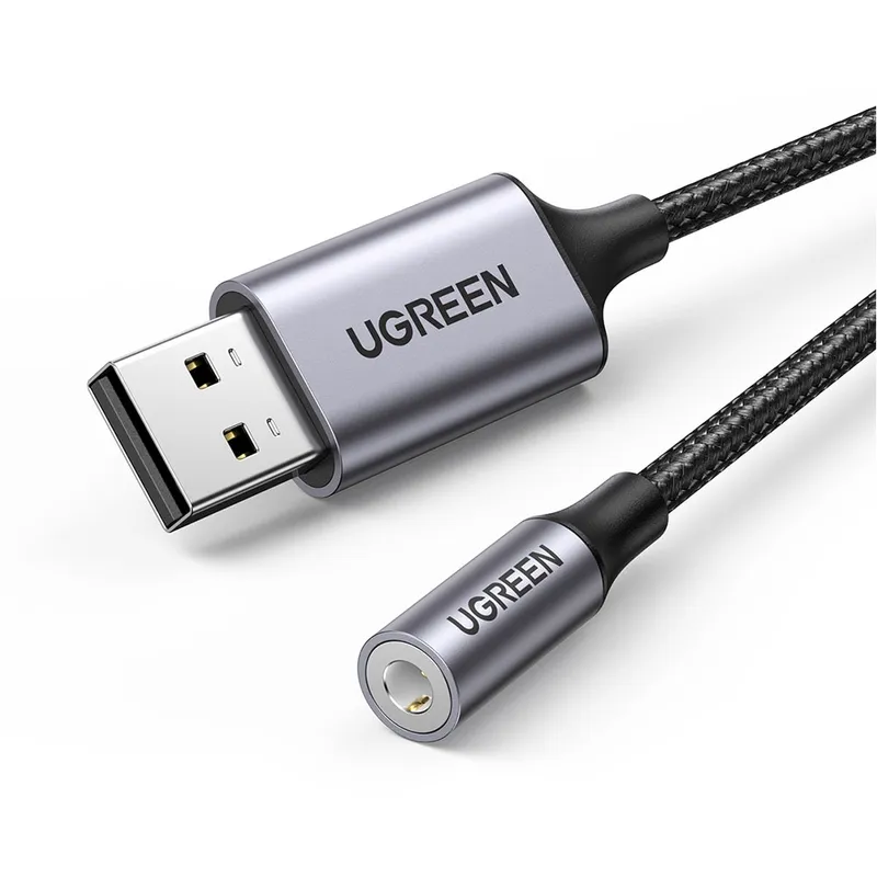UGREEN CM477 USB 2.0 to 3.5mm Audio Adapter 25cm