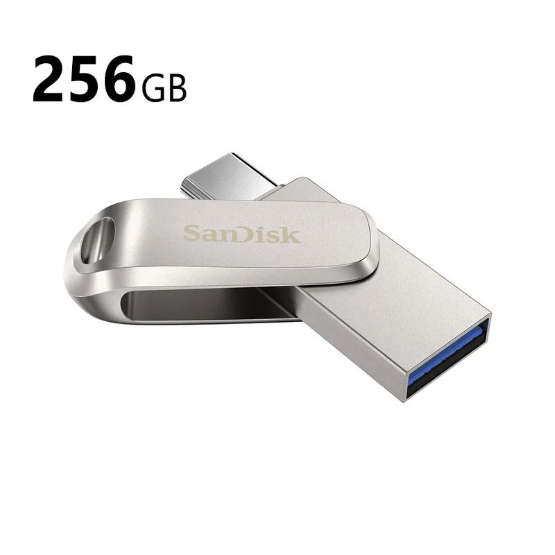 SanDisk 256GB Ultra Dual Luxe Flash Drive (USB USB-C / Type-A) (SDDDC4-256G)