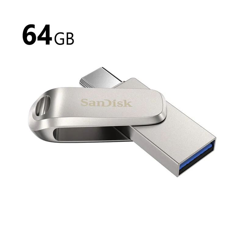 SanDisk 64GB Ultra Dual Luxe Flash Drive (USB USB-C / Type-A) (SDDDC4-064G)