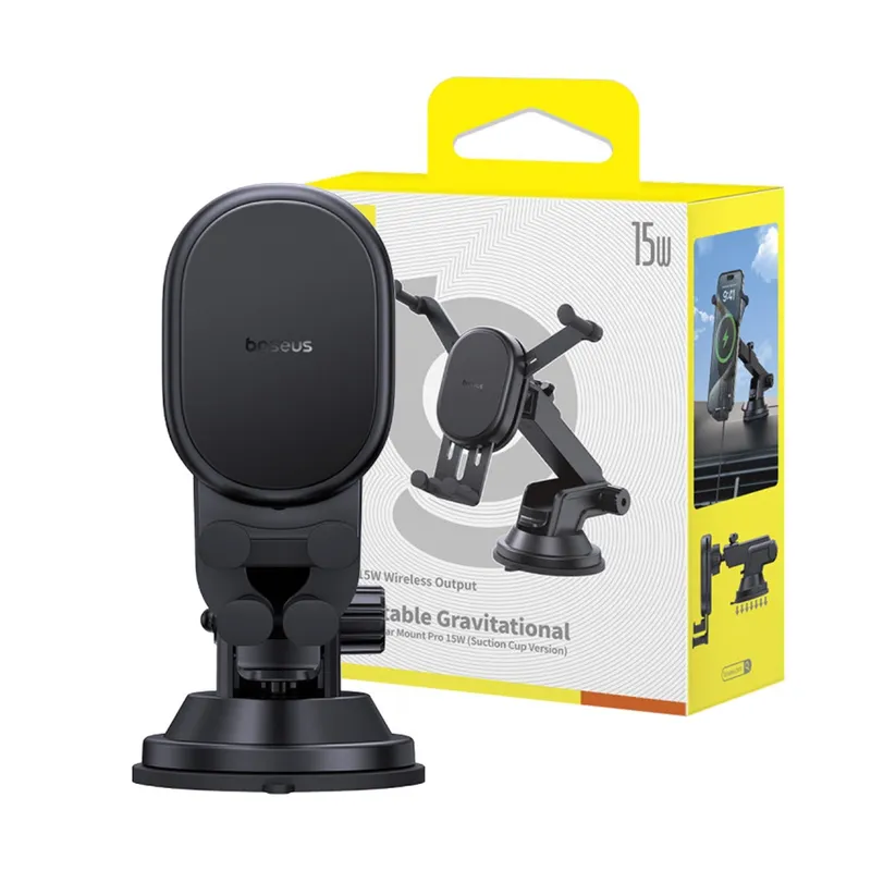 Baseus Stable Gravitational Wireless Charging Car Mount Pro 15W (Suction Cup Version)