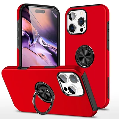 iPhone 16 Pro Max Magnetic Ring Holder Shockproof Case Cover