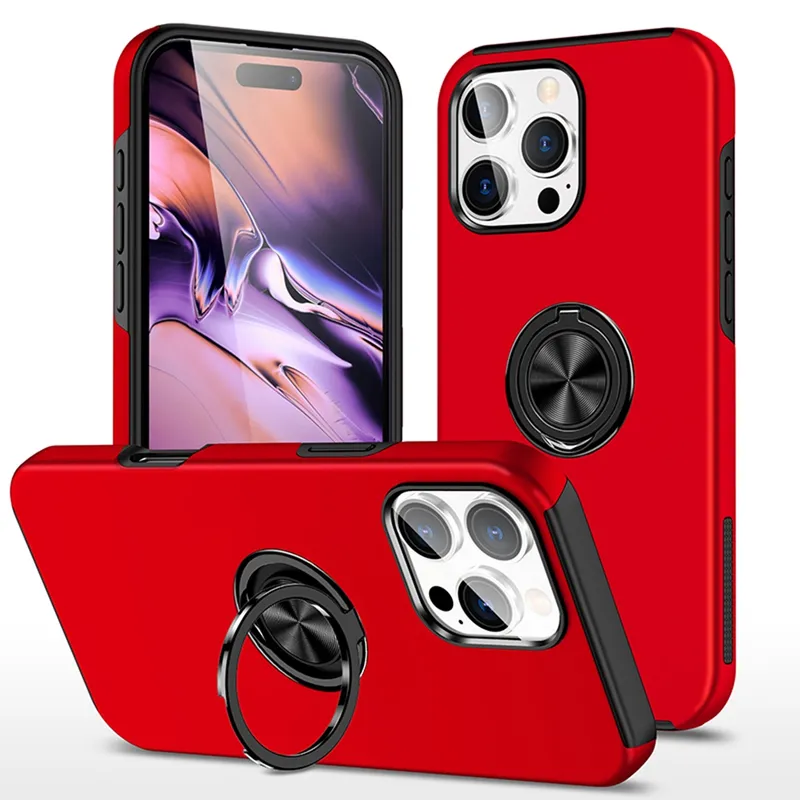 iPhone 16 Pro Max Magnetic Ring Holder Shockproof Case Cover
