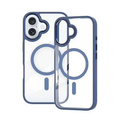 iPhone 16 Redefine Metal Camera Lens Transparent Case Cover With Magnetic Ring