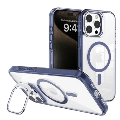 iPhone 16 Plus REDEFINE Lens Flip Stand Transparent Case Cover With Magnetic Ring