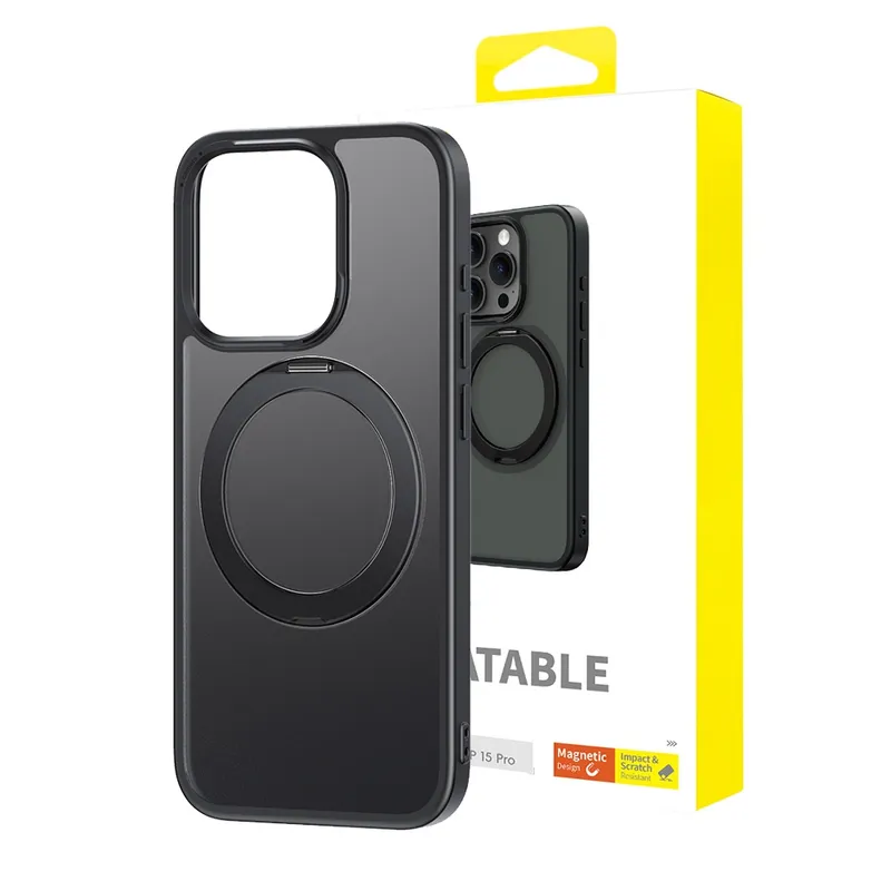 iPhone 15 Pro Baseus CyberLoop Series Phone Case Cover With Magnetic Ring-Frosted