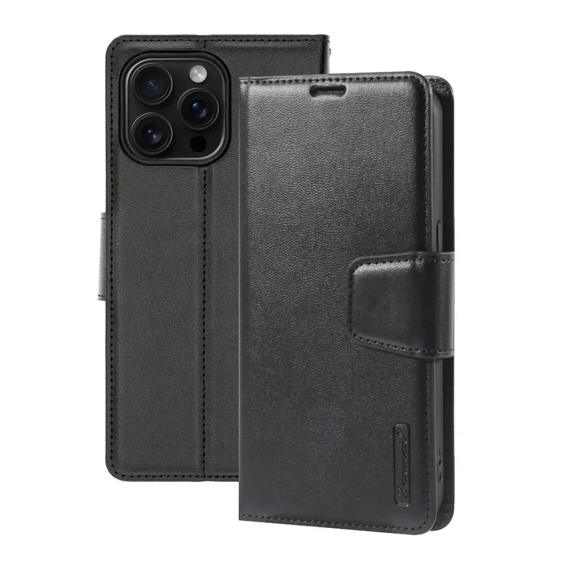 iPhone 16 Pro Hanman PU Flip Leather Wallet Case